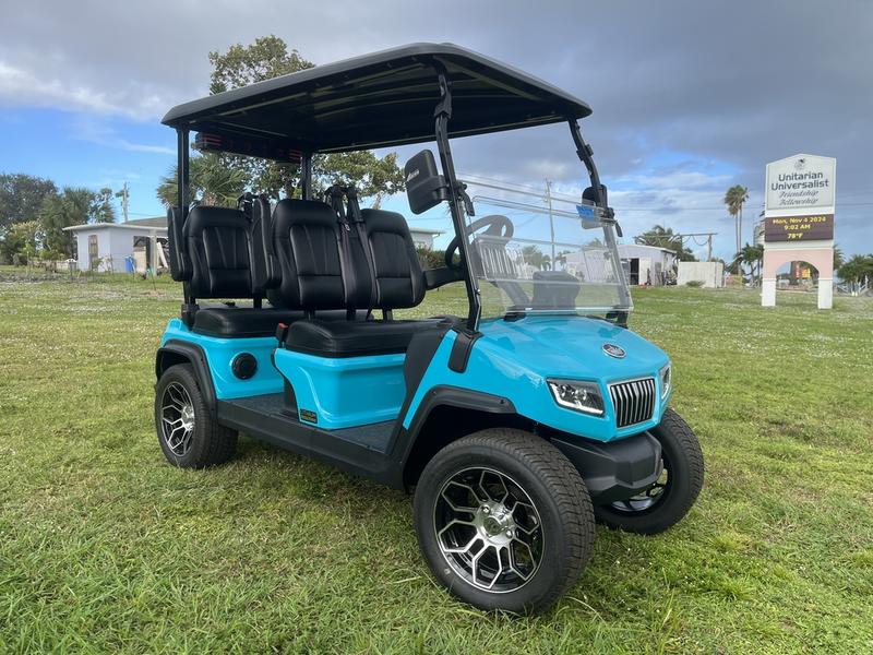 Front view of 2025 Evolution D5-Ranger 4 Sky Blue available in California with nationwide delivery and export options