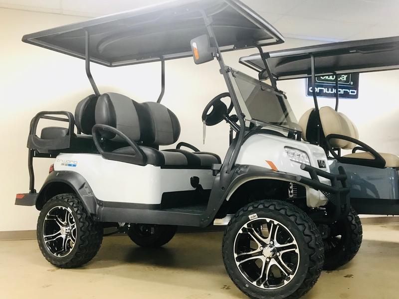 2025 Club Car Onward Lifted 4-Passenger XR Lithium | Glacier White | Extended Range Electric Sale!