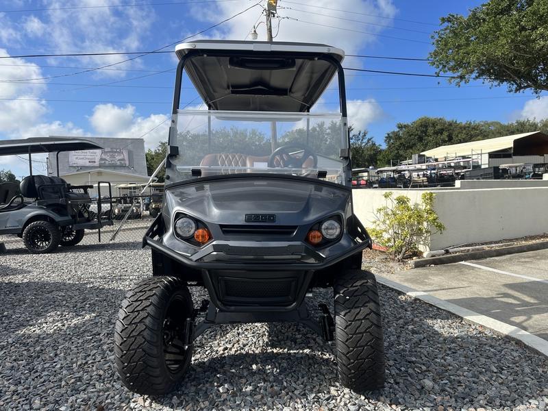 Front view of 2025 E-Z-GO Express 6 Gas Inferno Red in Phoenix Arizona