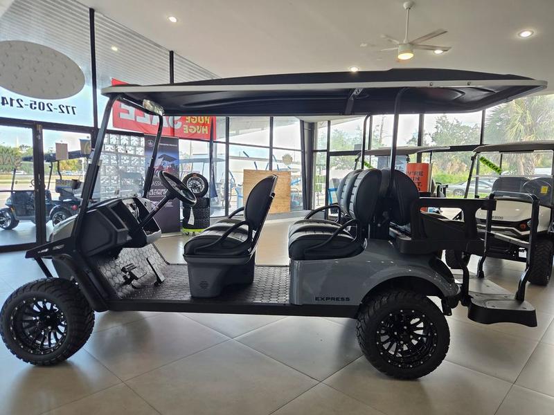 Rear cargo platform of 2025 E-Z-GO Express 6 Gas Lifted Slate in Charleston South Carolina