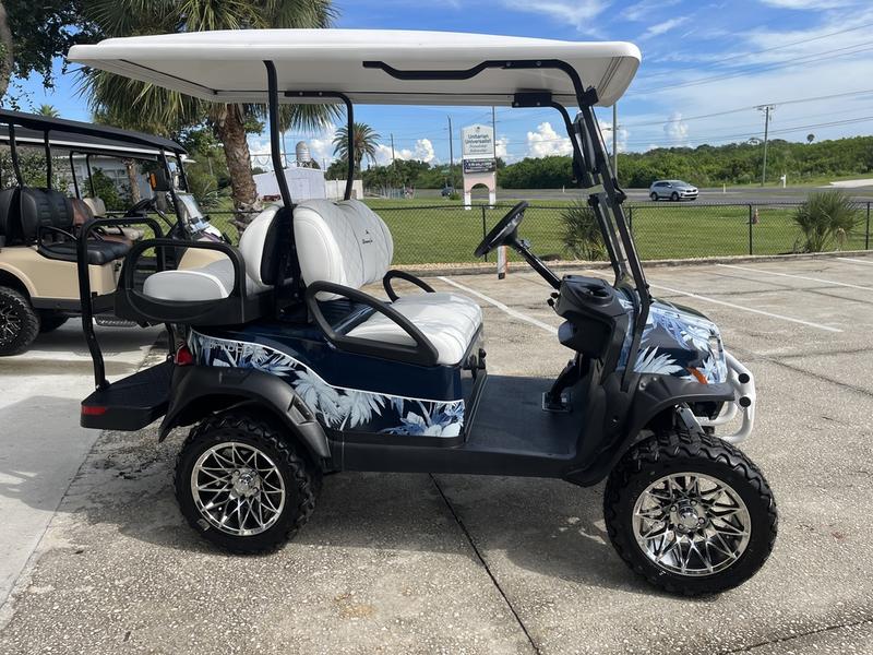 Lifted suspension and off-road tires on 2026 Club Car Onward Lifted 4 Passenger Gas Georgia