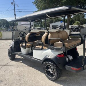 Rear fold-down seat and cargo platform on 2026 Club Car Onward Lifted HP Lithium Tennessee